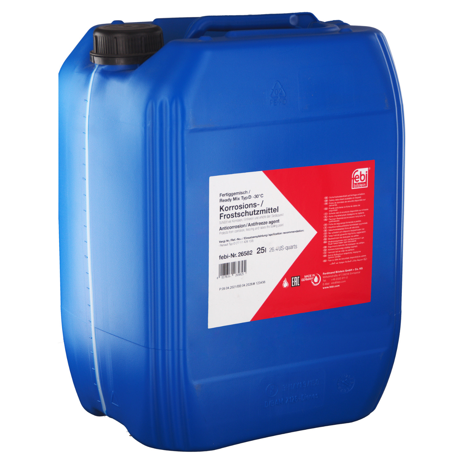 Антифриз (25L, -35°C), без силікатів, зелений, стандартний: RENAULT Glaceol RX type D, включає: моно-етиленгліколь фото 2