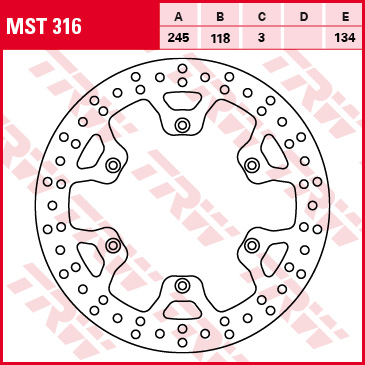 TRW MOTO brzdový kotouč YAMAHA WR 250, 125, 400F 92-02, YZ 426F, 125, 400, 400F, 250 92-00 (B0052SMZPI)