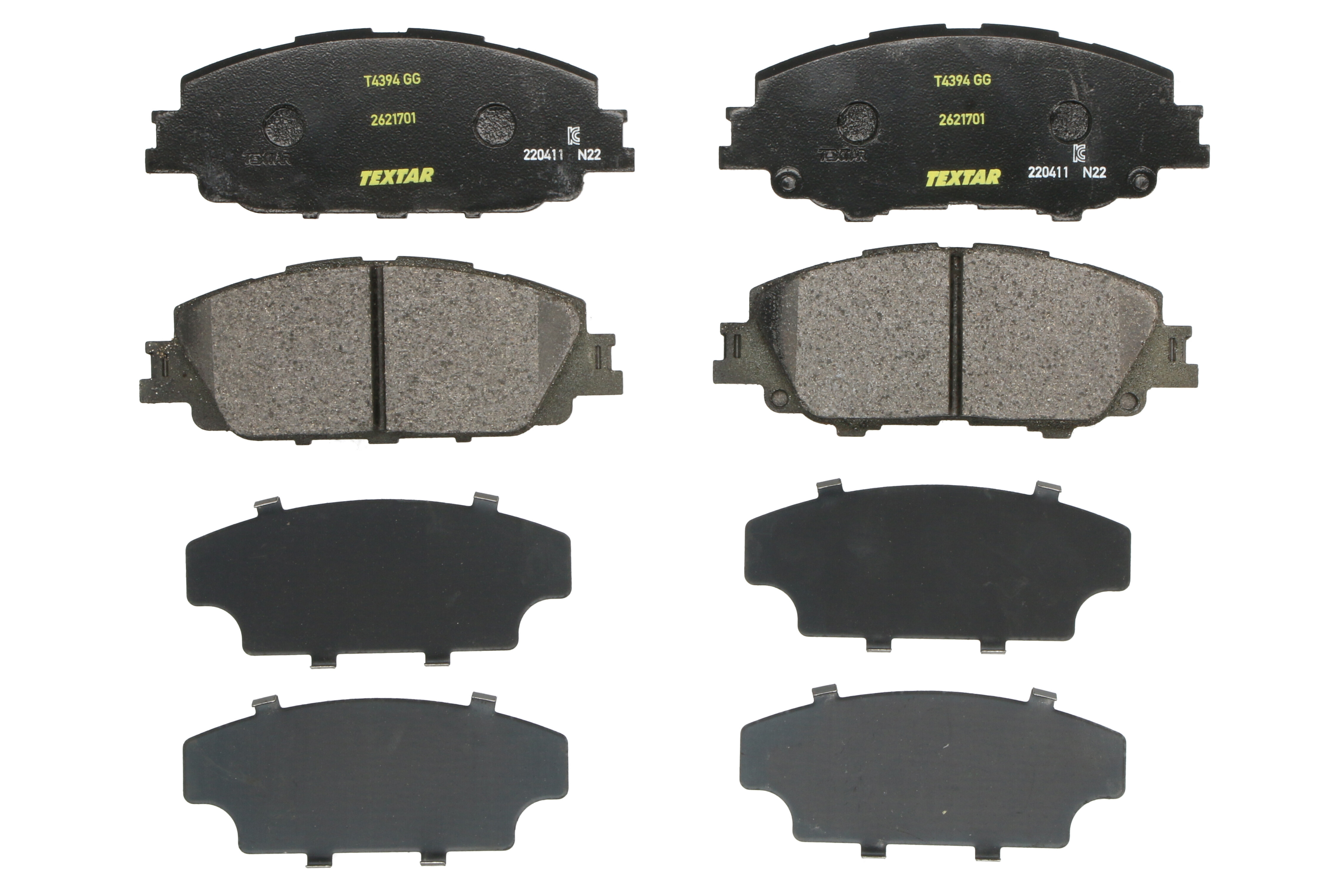 Комплект гальмівних колодок передн , TOYOTA COROLLA, PRIUS PHV, YARIS CROSS 1.5-1.8H 01.16-