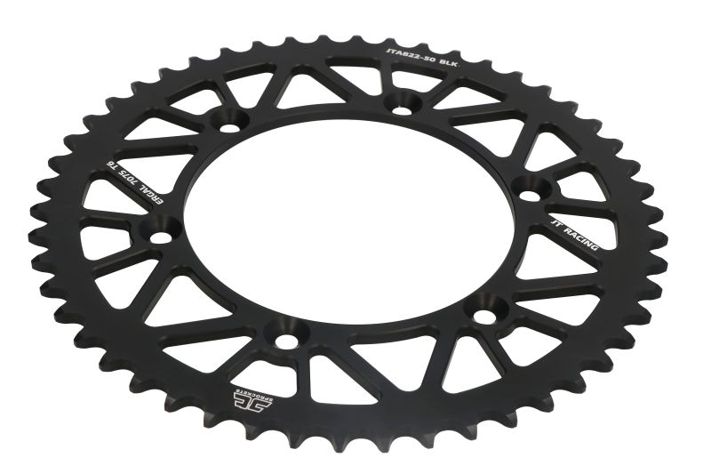JT rear sprocket 702 50T aluminum RACElite HUSQVARNA SM 610 '08-'09, SUZUKI DR350 '90-'03, RGV 250 '91-'96 (70250JTA) color black