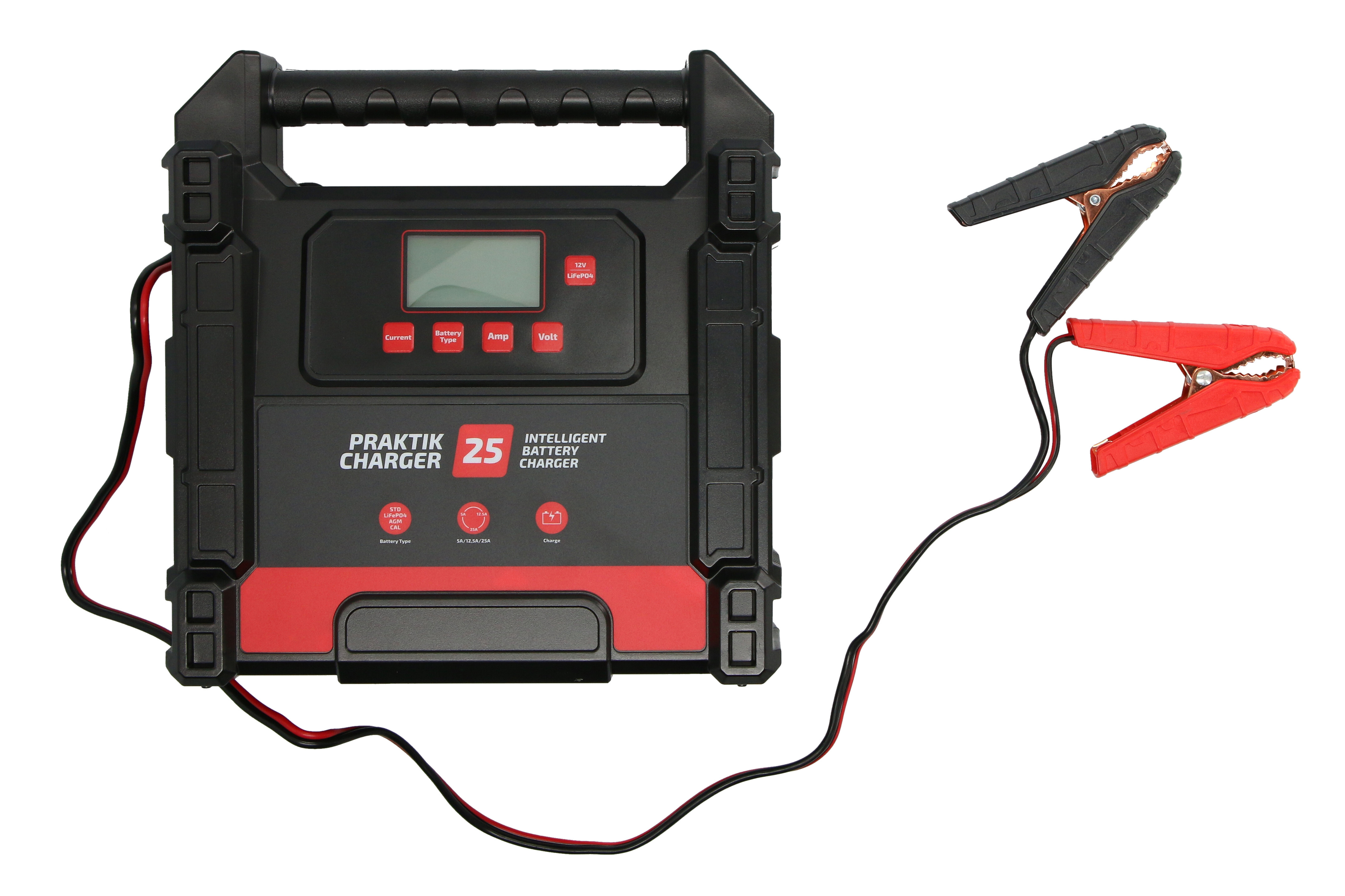 (EN) Battery charger PRAKTIK CHARGER 25 LCD, напруга зарядки: 12/24 В, зарядний струм: 25А, напруга джерела живлення: 230В, тип аккумулятора: AGM/EFB/GEL/LiFePO4/MF/WET фото 2
