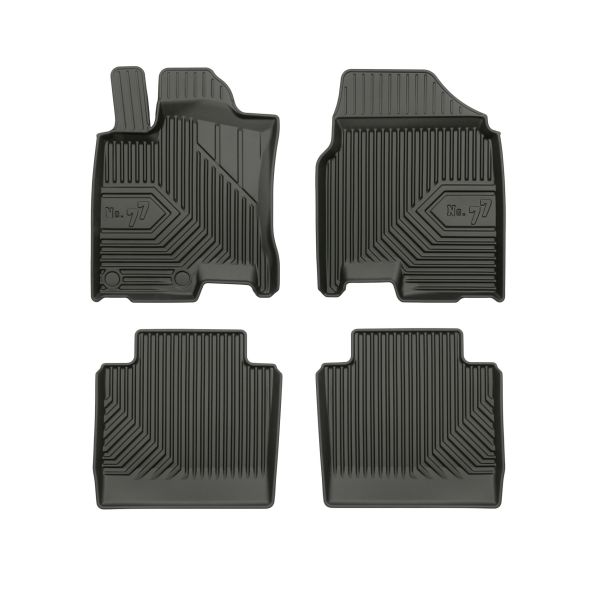 Set 5 covorase auto NISSAN QASHQAI I VAN (J10) din 2012-2019, cu covoras tunel median, cauciuc, 4x Stickere auto cu NISSAN