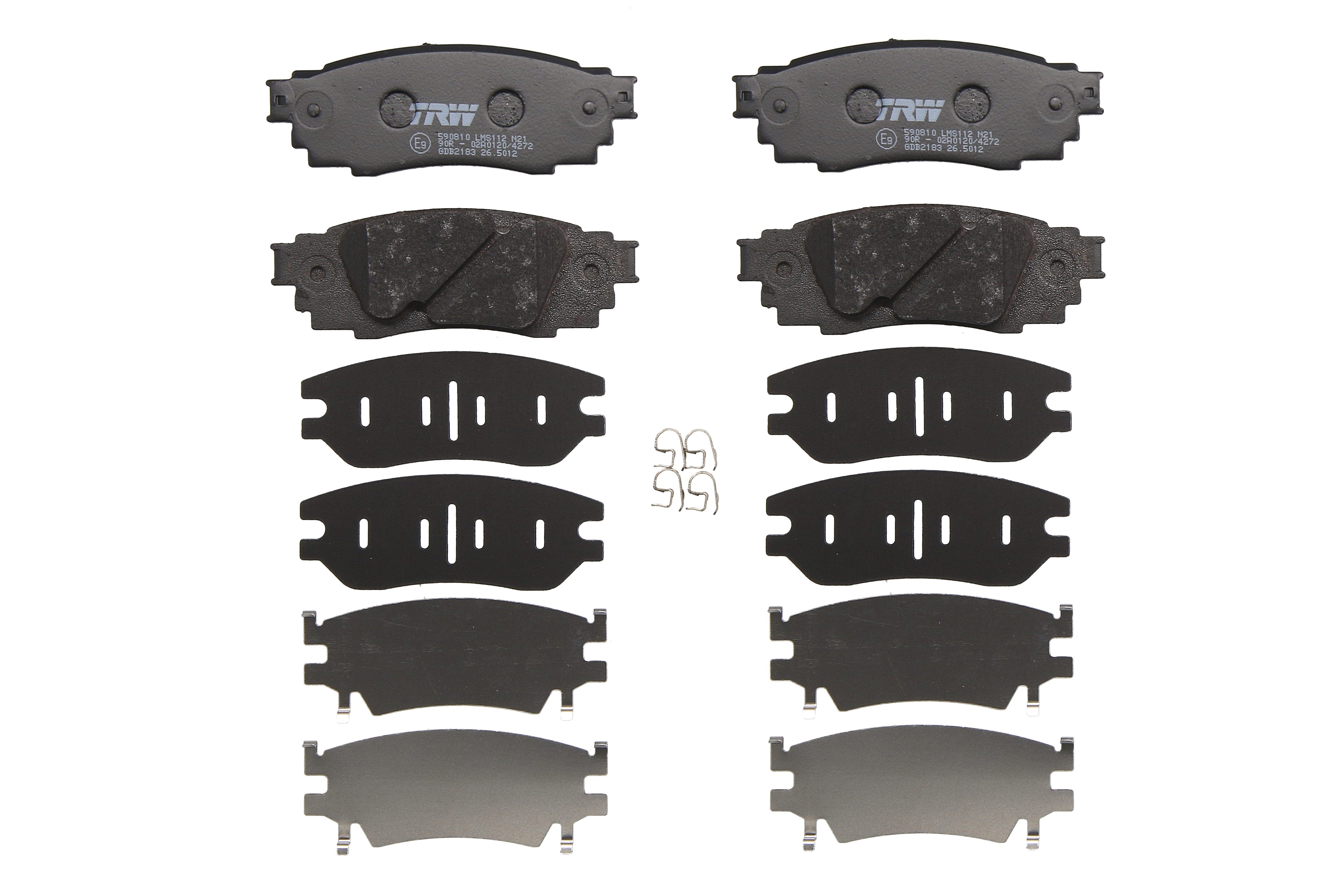 Комплект гальмівних колодок задн , LEXUS ES, RX, UX, TOYOTA C-HR, CAMRY, PRIUS, RAV 4 V, YARIS CROSS 1.2-3.5H 10.15-