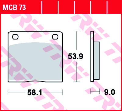 TRW MOTO sada brzdových destiček, kotoučová brzda KAWASAKI Z 650 SR, 1000 ST, 1000A, 1000H (INJEC.) 77-81, SUZUKI GS 750E, 750, 500E, 750D, 550M (KATANA), 550D, 500F, 850G, 550E, 550T, 750L (CHOP.), 550 77-10, GSX 750 EF, ES, EG (SILVER SUZI), E 80-86, RG