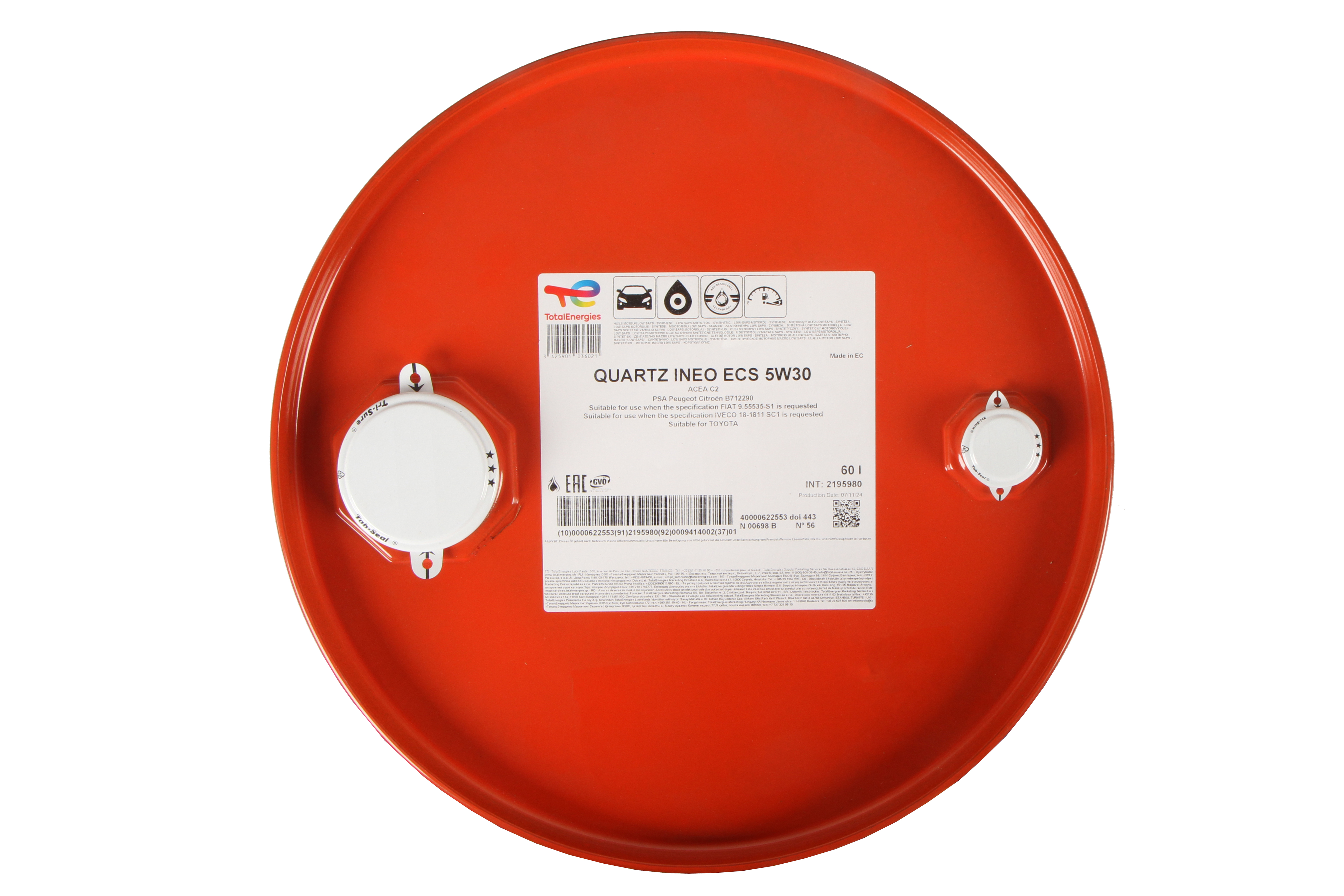 Моторна олива Quartz INEO (1L) 5W30 , ACEA C2, CITROEN B71 2290, FIAT 9.55535 S1, IVECO 18-1811 SC1, PEUGEOT B71 2290, TOYOTA фото 8