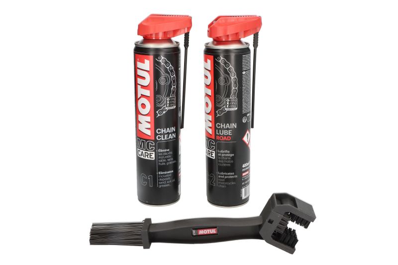Uleiuri si lichide moto - Motul Kit intretinere lant Road C1 + C2 + perie