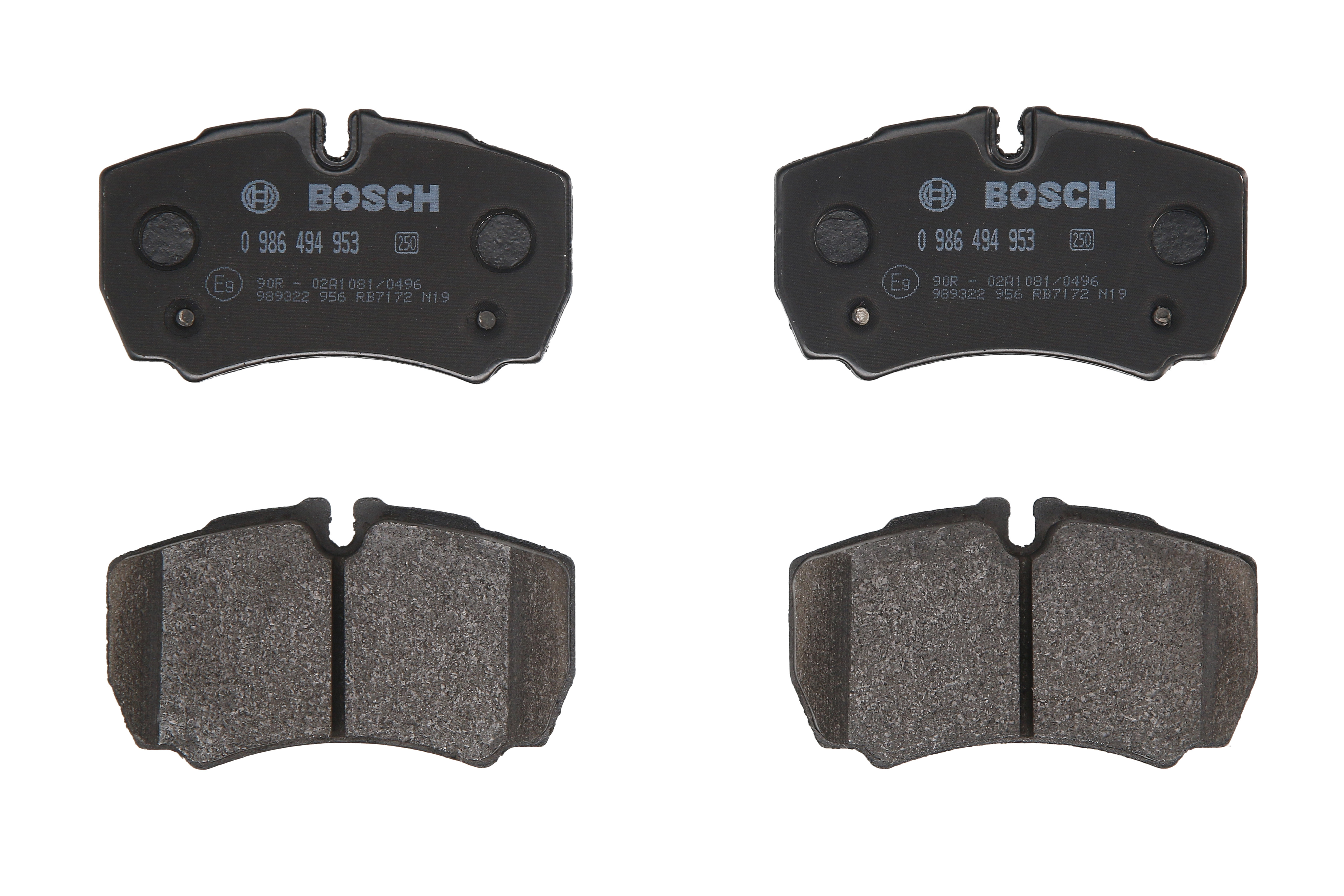 Колодки гальмівні дискові FORD TRANSIT ФУРГОН (FA_ _) 2.2 2006.04-2014.12 BOSCH (0 986 494 953) Bosch фото 3