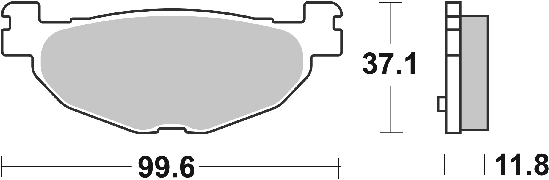 BREMBO sada brzdových destiček, kotoučová brzda YAMAHA YP 400 (MAJESTY) 05-07 (07059)