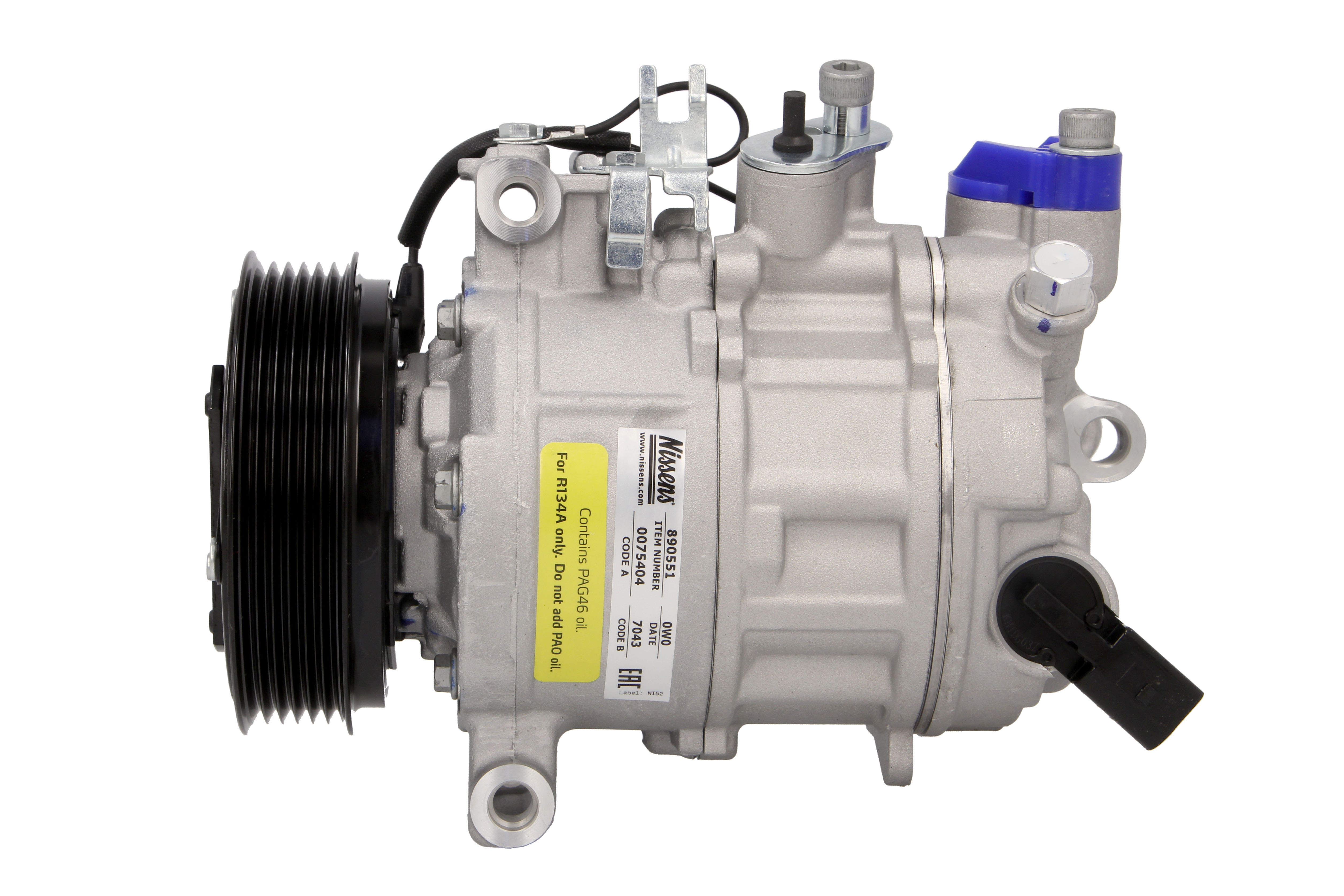 Компресор кондиціонера AUDI A 4 / S 4 (B8) (07-) 2.0 TDI|AUDI A 5 / S 5 (8T) (07-) 2.0 T NISSENS (890551) Nissens фото 3