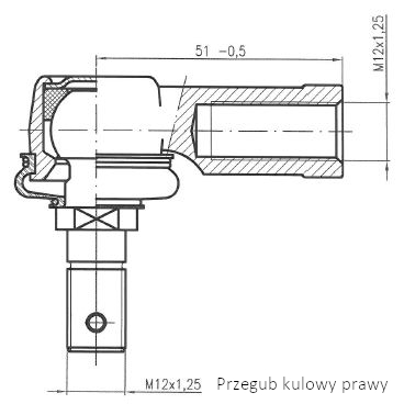 4 RIDE hlava příčného táhla řízení YAMAHA YFM 450 GRIZZLY IRS, 400 (GRIZZLY) IRS, 450 GRIZZLY EPS, 400 KODIAK 4WD, 450 KODIAK 05-12 (AB51-1031)