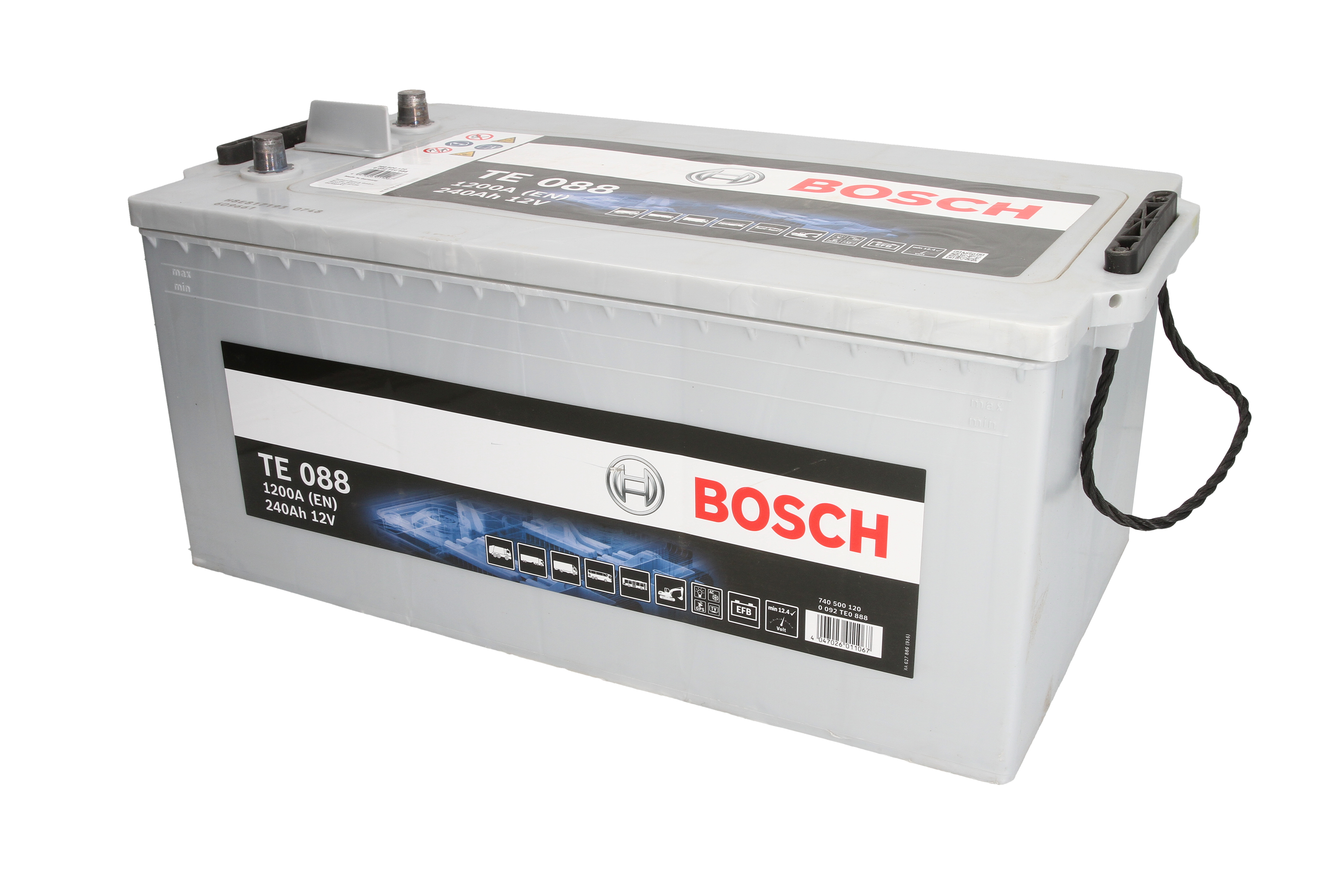 Акумуляторна батарея 240A АКБ BOSCH EFB TE ЛІВ [+] 12V 240AH 1200A 518*276*242 (0 092 TE0 888) Bosch фото 3