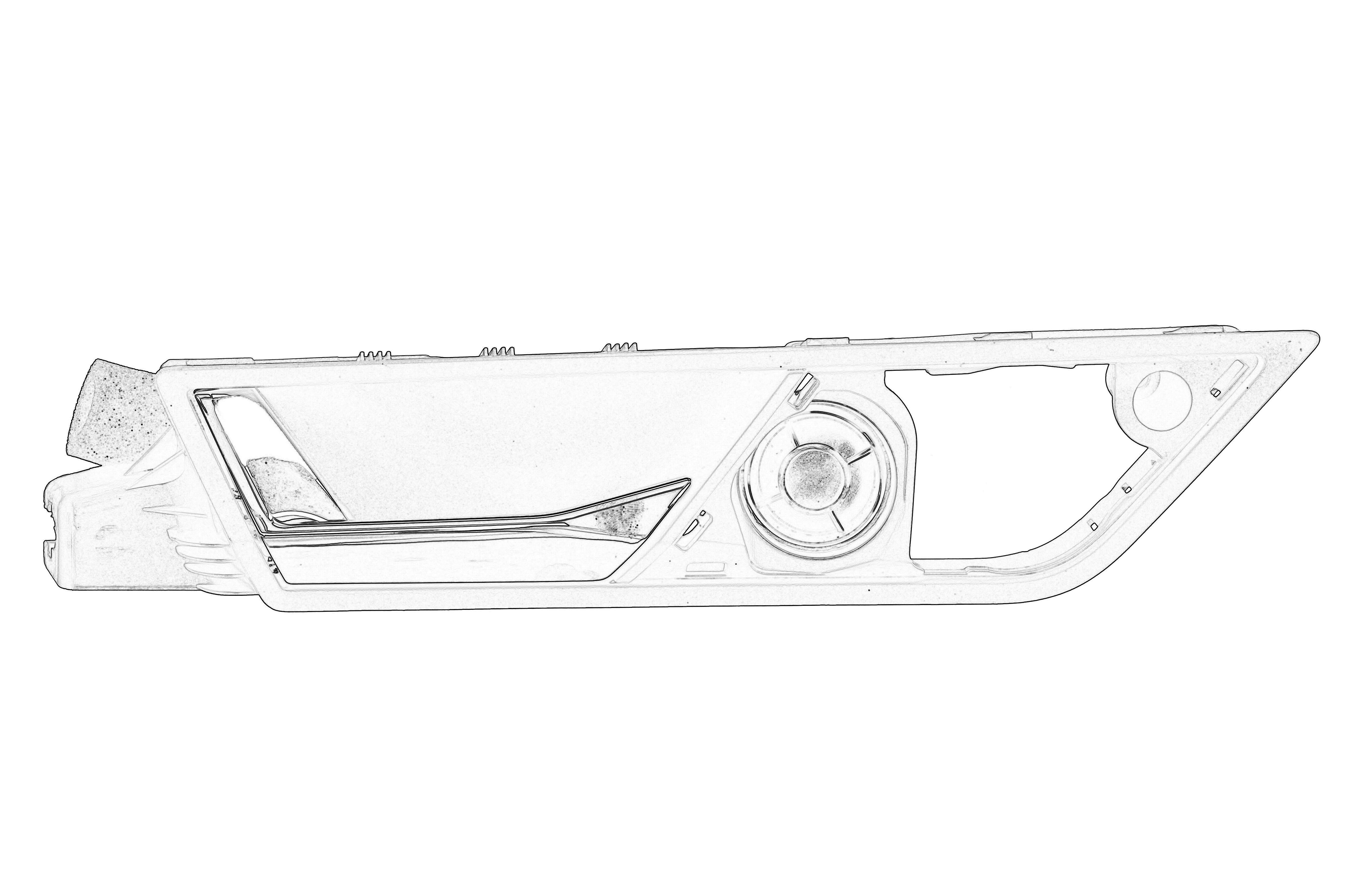 Ручка дверей передн лів (внутрішн, хромований) SKODA FABIA III, FABIA III PRAKTIK 1.0-1.6 08.14-12.22