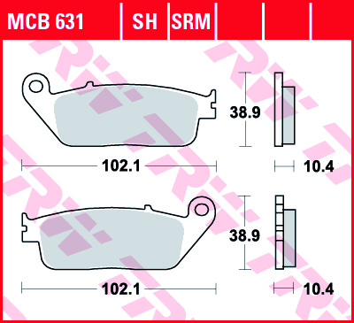 TRW MOTO sada brzdových destiček, kotoučová brzda YAMAHA VP 250 X-CITY, 125 X-CITY 07-15, YP 125R (X-MAX ABS), 125R (X-MAX), 125 RA X-MAX ABS, 250R (X-MAX SPORT), 250RA (X-MAX ABS), 250R (X-MAX), 400 R X-MAX, 250R (X-MAX) MOMODESIGN 10-17