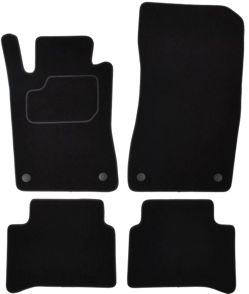 Set Covorase Auto Si Tavita Portbagaj MERCEDES-BENZ E-CLASS (W211) din 2002-2008, Cauciuc, Protectie Porbagaj, 4x Stickere auto cu MERCEDES-BENZ