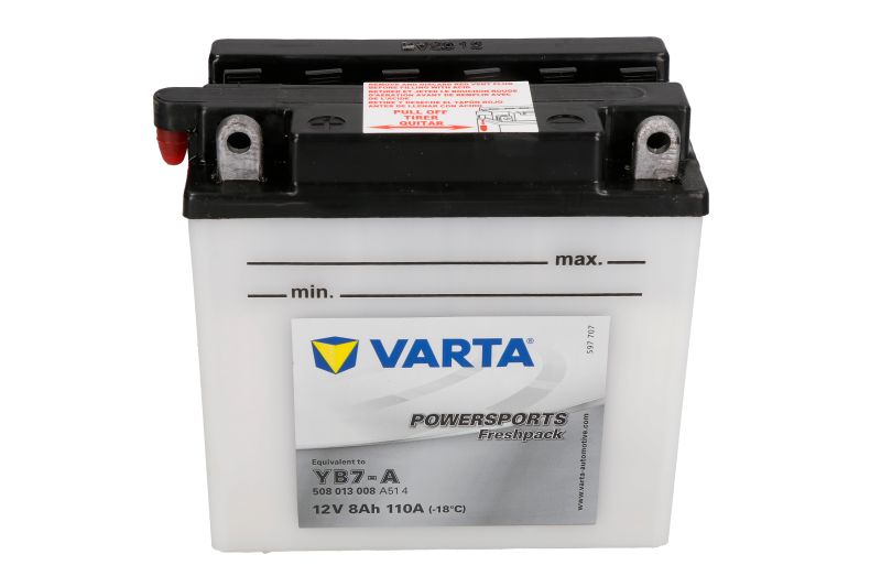 VARTA startovací baterie BSA 441 441 11-12, A 500 A7, B 350 B31, B40, C15 250 00, M 600 M21, SS 250 (GOLDSTAR), TWINS 500 11-12, GILERA TYPHOON 125 95-00, HARLEY DAVIDSON FX 1200 (SUPER GLIDE) 71-79, XLCH 1000 (SPORTSTER) 72-85, PEUGEOT ELYSEO 125 (ADVANT