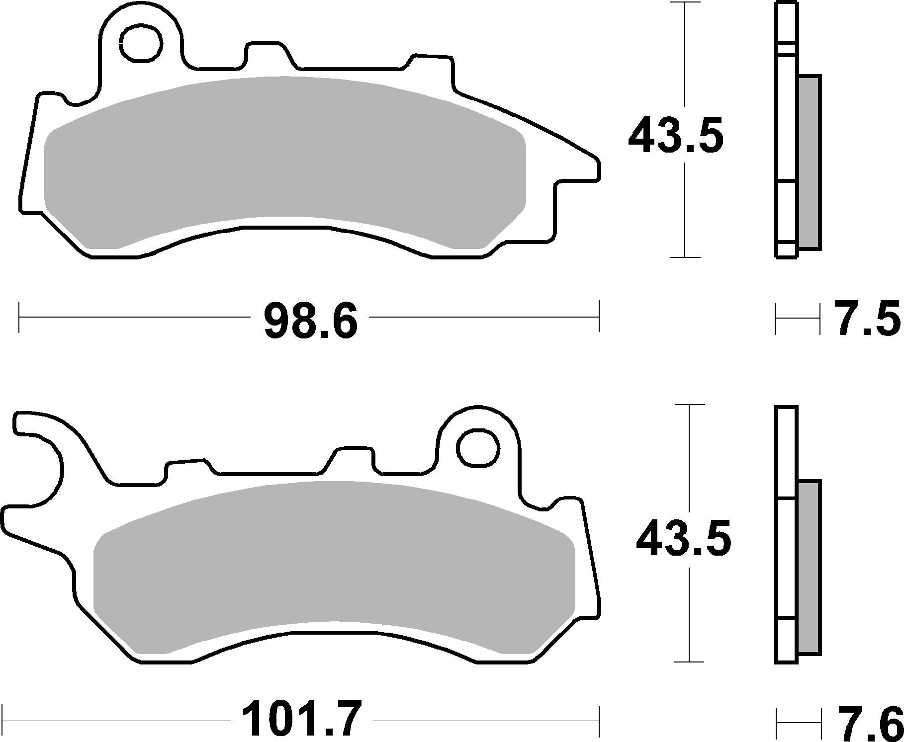 Levně BREMBO sada brzdových destiček, kotoučová brzda HONDA PCX 150, 125 18-20