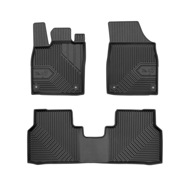 Set Covorase Auto Si Tavita Portbagaj Volkswagen ID.4 (E21) din 2020-2022, Cauciuc, Protectie Porbagaj, 4x Stickere auto cu Volkswagen