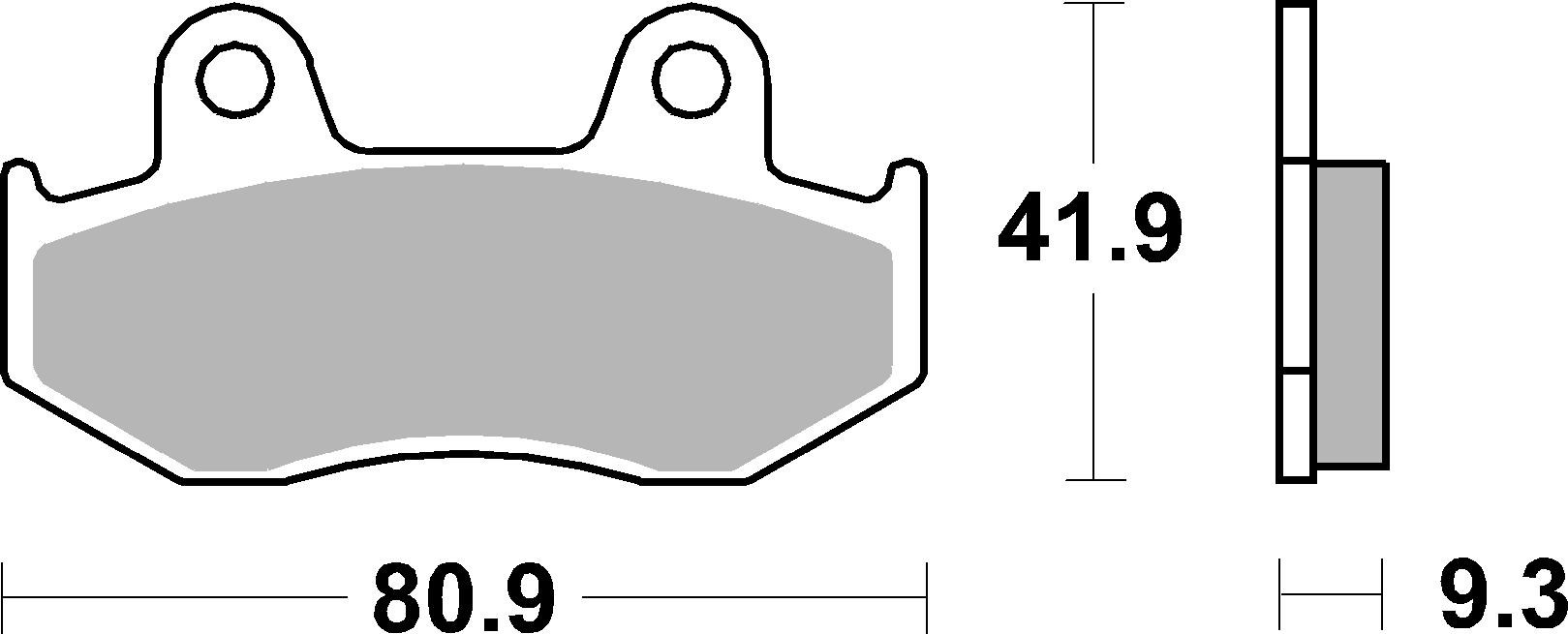 BREMBO sada brzdových destiček, kotoučová brzda SUZUKI AN 400 (BURGMAN), 250 (BURGMAN) 98-07 (2P310NS, FDB2119AG, FDB2119P)