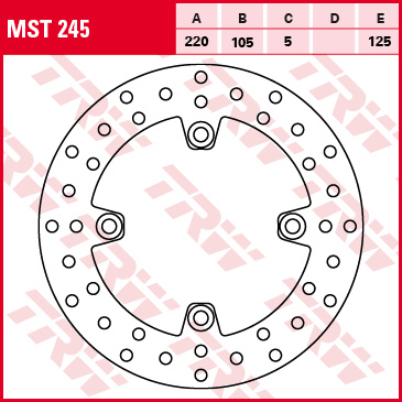 TRW ENGINE COMPONENT brzdový kotouč HONDA CB 600F (HORNET), 600S F2 (HORNET S), 250F (HORNET) 96-06, CB-1 400 F 89-91, CBR 125R, 900RR (FIREBLADE), 600RR, 600F, 954RR (FIREBLADE), 600FA (ABS), 250R, 929RR (FIREBLADE), 1000RR (FIREBLADE) 91-16, CRF 250 L 1