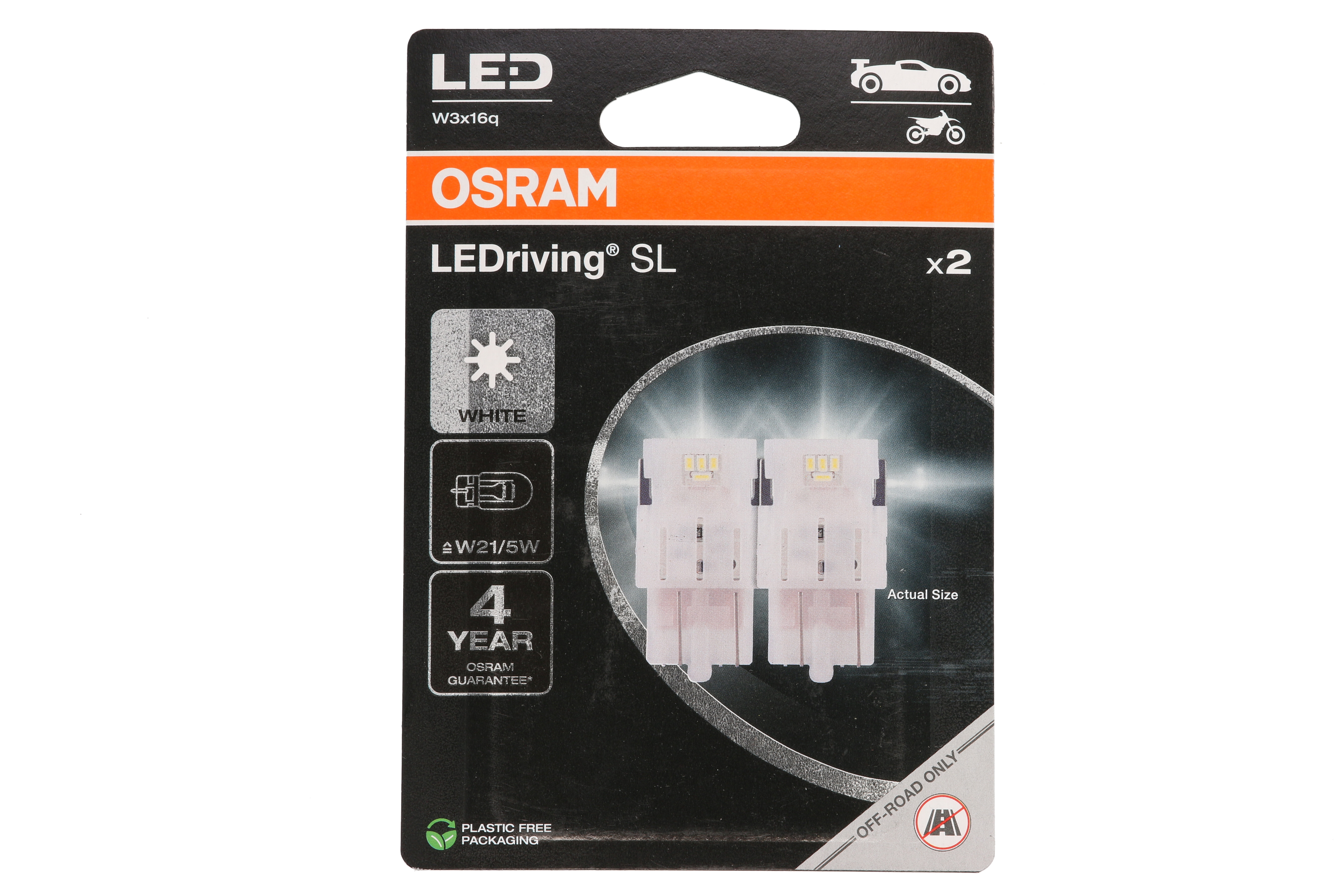 Автолампа світлодіодна W21/5W LED 12V 1.7W 6000K W3X16Q / LEDRIVING® SL / COOL WHITE - Х OSRAM (7515DWP-2BL) osram фото 4