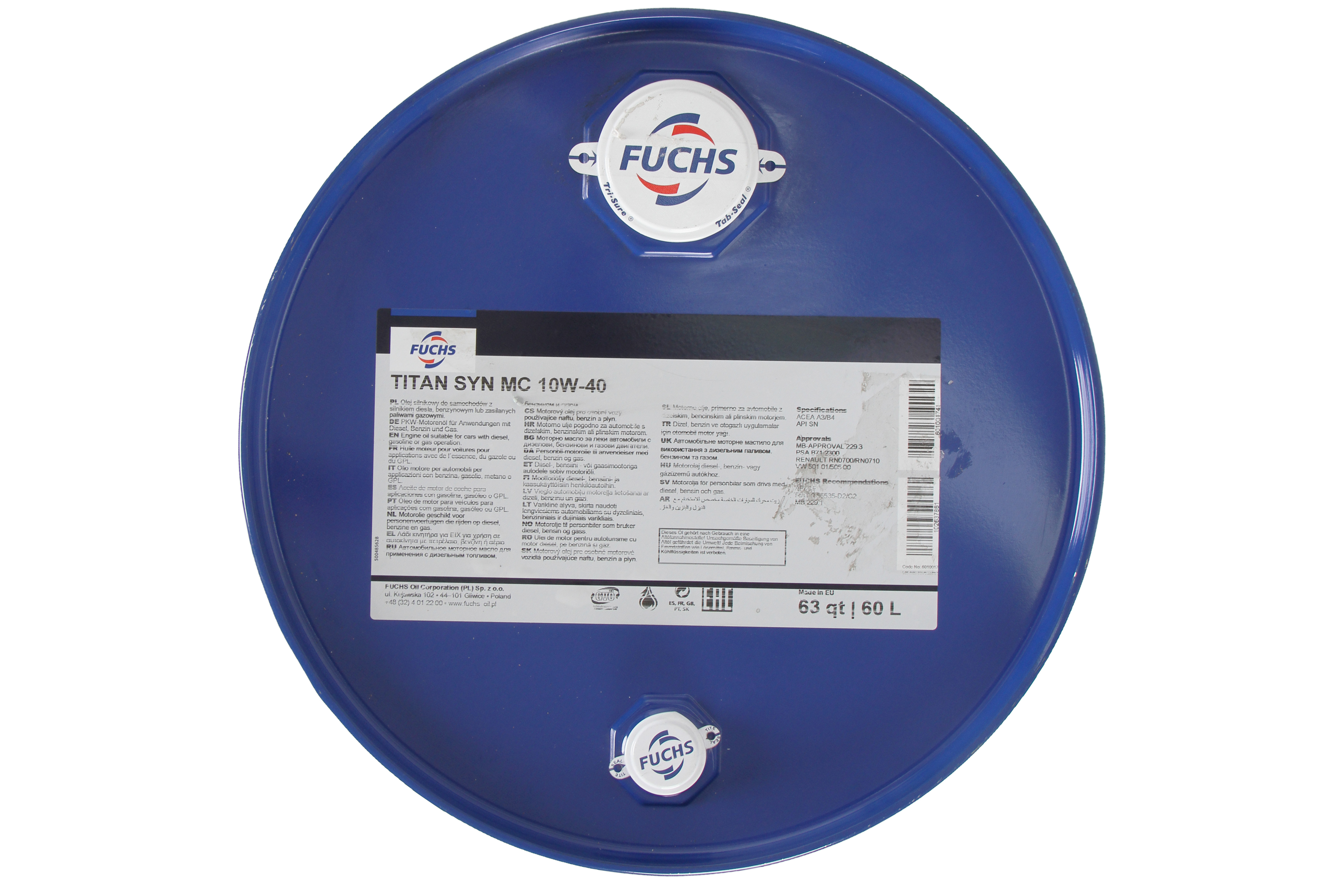 Моторна олива TITAN (5L) 10W40 , ACEA A3, B4, FIAT 9.55535 D2, FIAT 9.55535 G2, MB 229.3, PSA B71 2300, RENAULT RN 0700, RENAULT RN 0710, VW 501.01, VW 505.00 фото 5