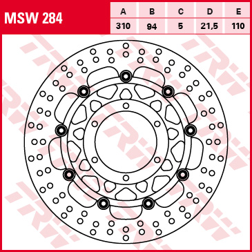 TRW MOTO brzdový kotouč HONDA CTX 1300 14-16, ST 1300 (P.EUROPEAN), A ABS (PAN EUROPEAN), A (P.EUROPEAN ABS) 02-13 (B006KZ6GLQ, TPS31)