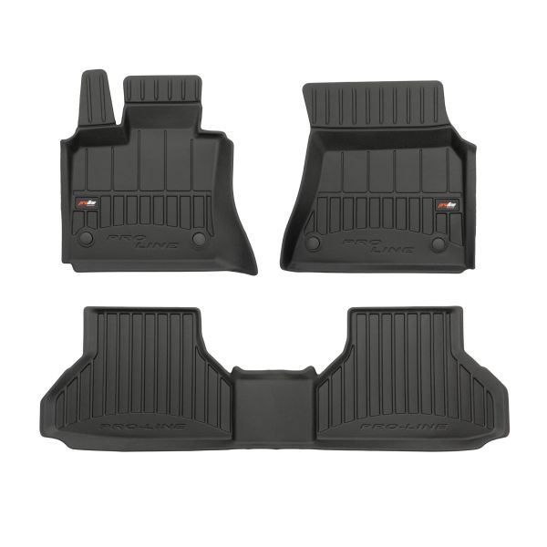 Set Covorase Auto Si Tavita Portbagaj BMW Seria X6 (E71, E72) din 2007-2014, Cauciuc, Protectie Porbagaj, 4x Stickere auto cu BMW