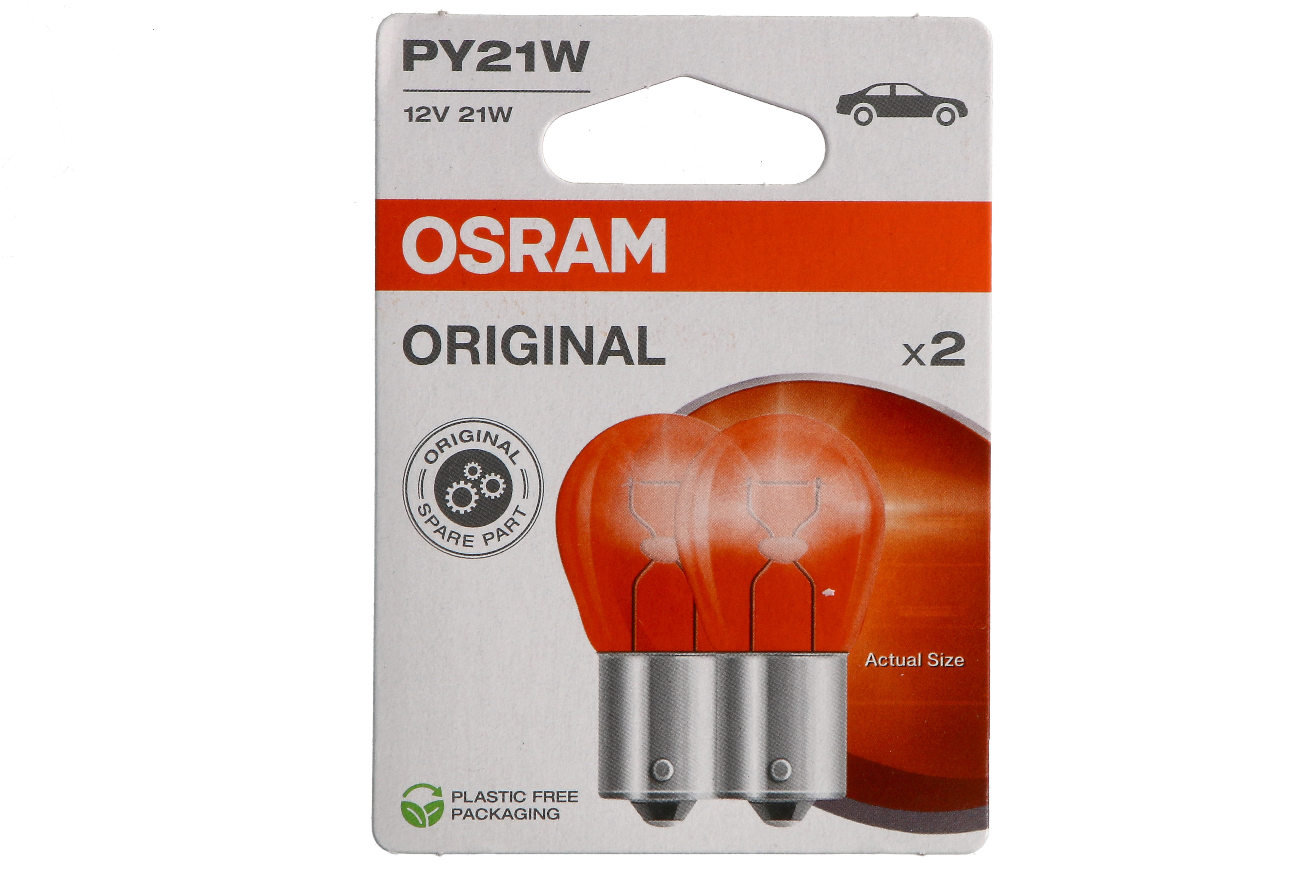 Автолампа 21W PY21W 12V 21W BAU15S/ORIGINAL LINE/2ШТ. BLISTER OSRAM (7507-2BL) osram фото 4