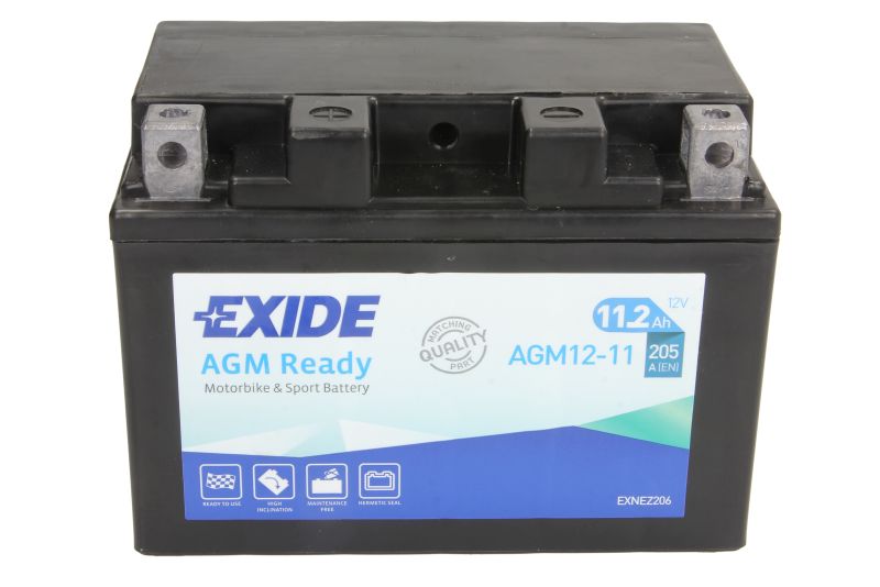 EXIDE startovací baterie BMW C 600 (SPORT) 12, F 700 GS, 800GT 12-17, HP2 1200 (MEGAMOTO), (ENDURO), (SPORT) 05-11, R 1200 GS LC (ADVENTURE), GS (ADVENTURE) 08-17, BENELLI SPORT 1130 TNT 07-08, TNT 899, 1130 (CAFE RACER), 1130 (TITANIUM), 1130 (SPORT) 07-