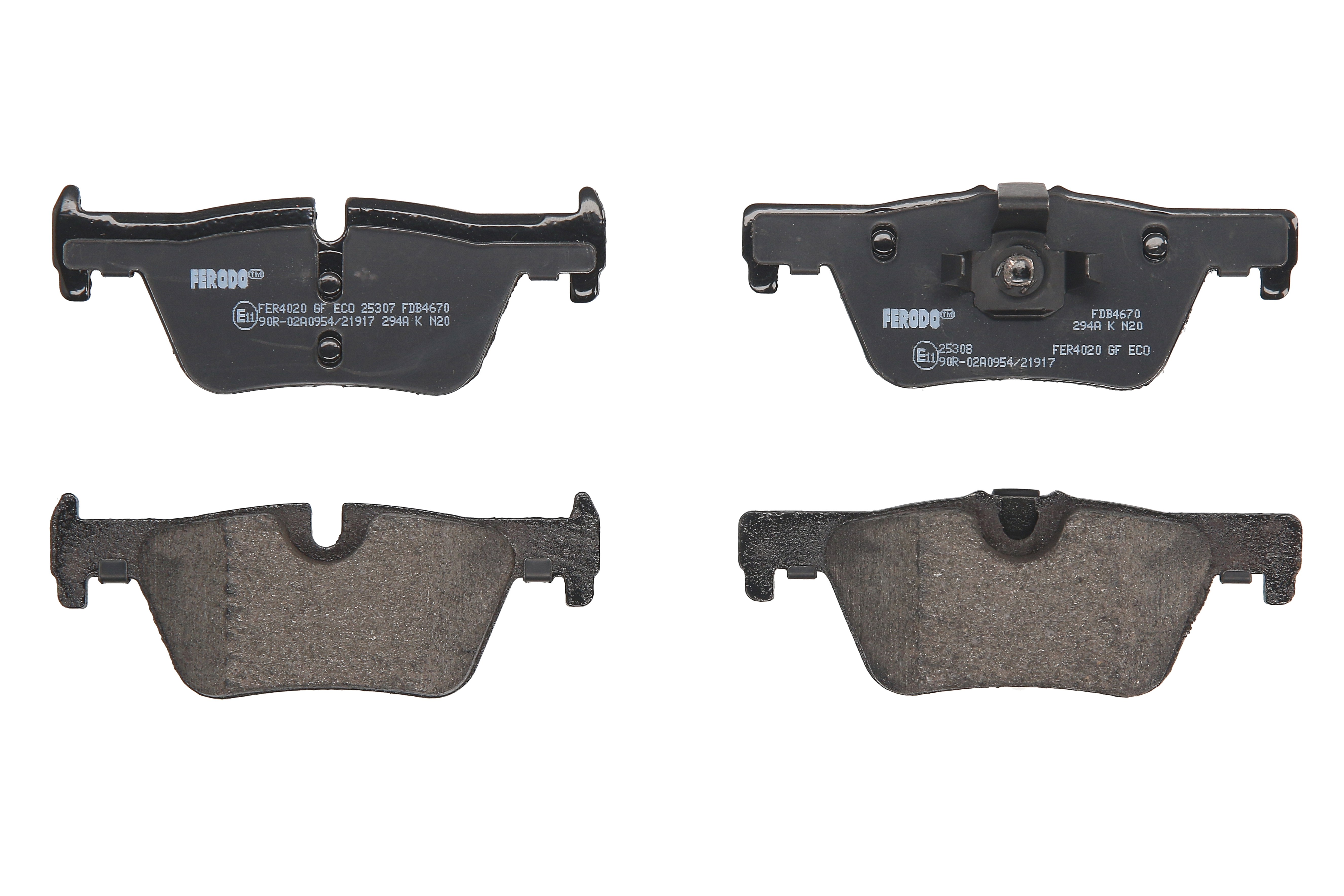 Колодки гальмівні дискові BMW 3 (F30, F80) 2.0 2011.11-2018.10 FERODO (FDB4670) Ferodo фото 3