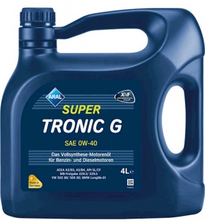 Моторна олива (4L +) 0W40 API CF, SN, ACEA A3, B4, BMW LL-01, MB 229.3, MB 229.5, PORSCHE A40, VW 502.00, VW 505.00