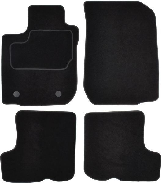 Set Covorase Auto Si Tavita Portbagaj DACIA SANDERO II din 2012-2019, Cauciuc, Protectie Porbagaj, 4x Stickere auto cu DACIA