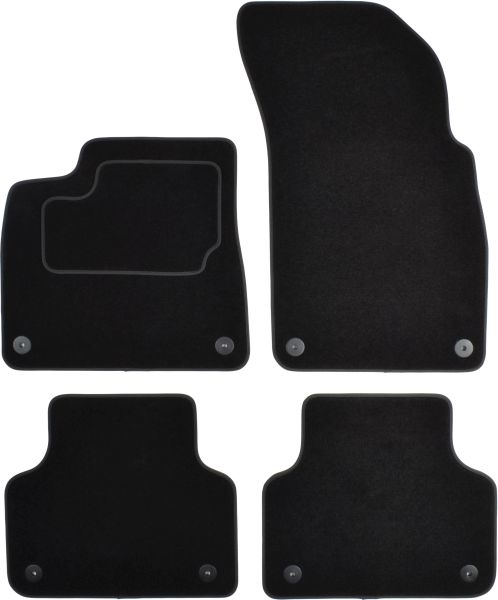 Set Covorase Auto Si Tavita Portbagaj AUDI Q7 (4MB, 4MG, 4MQ) din 2015-2024, Cauciuc, Protectie Porbagaj, 4x Stickere auto cu AUDI