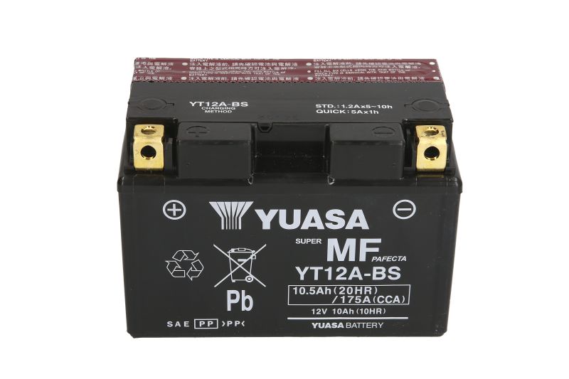 YUASA startovací baterie APRILIA TUONO 1100 V4R, 1100 V4 RR, 1100 V4R (FACTORY), 1000 V4R, 1100 V4R RR, 1000R, 1100 V4 FACTORY 00-17, DUCATI HYPERMOTARD 939 SP 16-19, HUSQVARNA SVARTPILEN 701 19, KAWASAKI ER-6F 650 ABS 12-16, EX 650 R (NINJA) 11-17, J125 