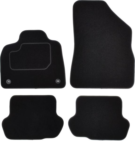 Set Covorase Auto Si Tavita Portbagaj CITROEN DS5 din 2011-2015, Cauciuc, Protectie Porbagaj, 4x Stickere auto cu CITROEN