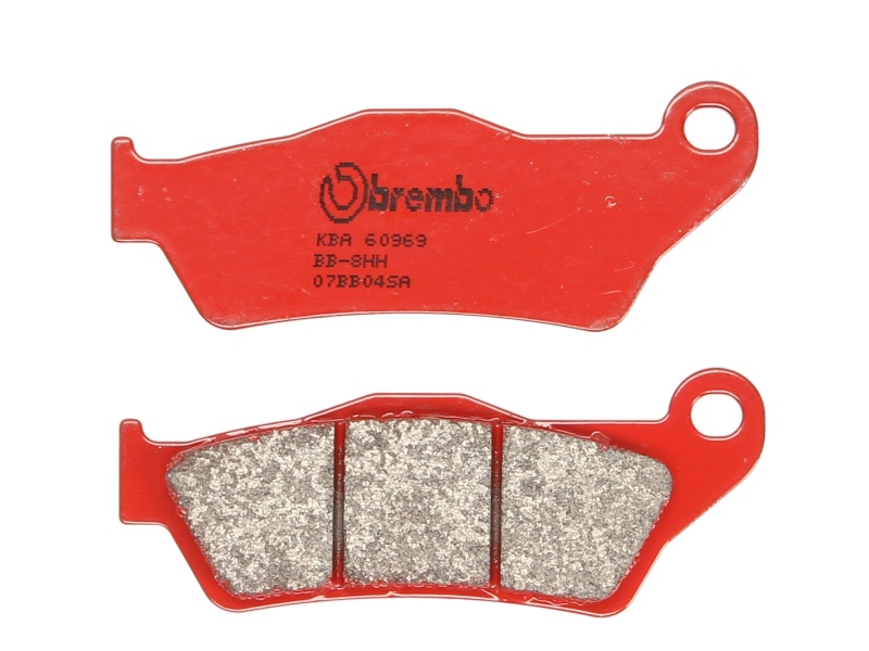 BREMBO sada brzdových destiček, kotoučová brzda APRILIA MX 125 04-07, PEGASO 650 96-00, RST 1000 (MILLE FUTURA) 01-04, CAGIVA ELEFANT 750 E (LUCKY EXPL.) 94-97, DUCATI MONSTER 696, 800S2R 07, MULTISTRADA 620 (DARK) 05-06, GAS GAS EC 300, 125, 250 99, ENDU