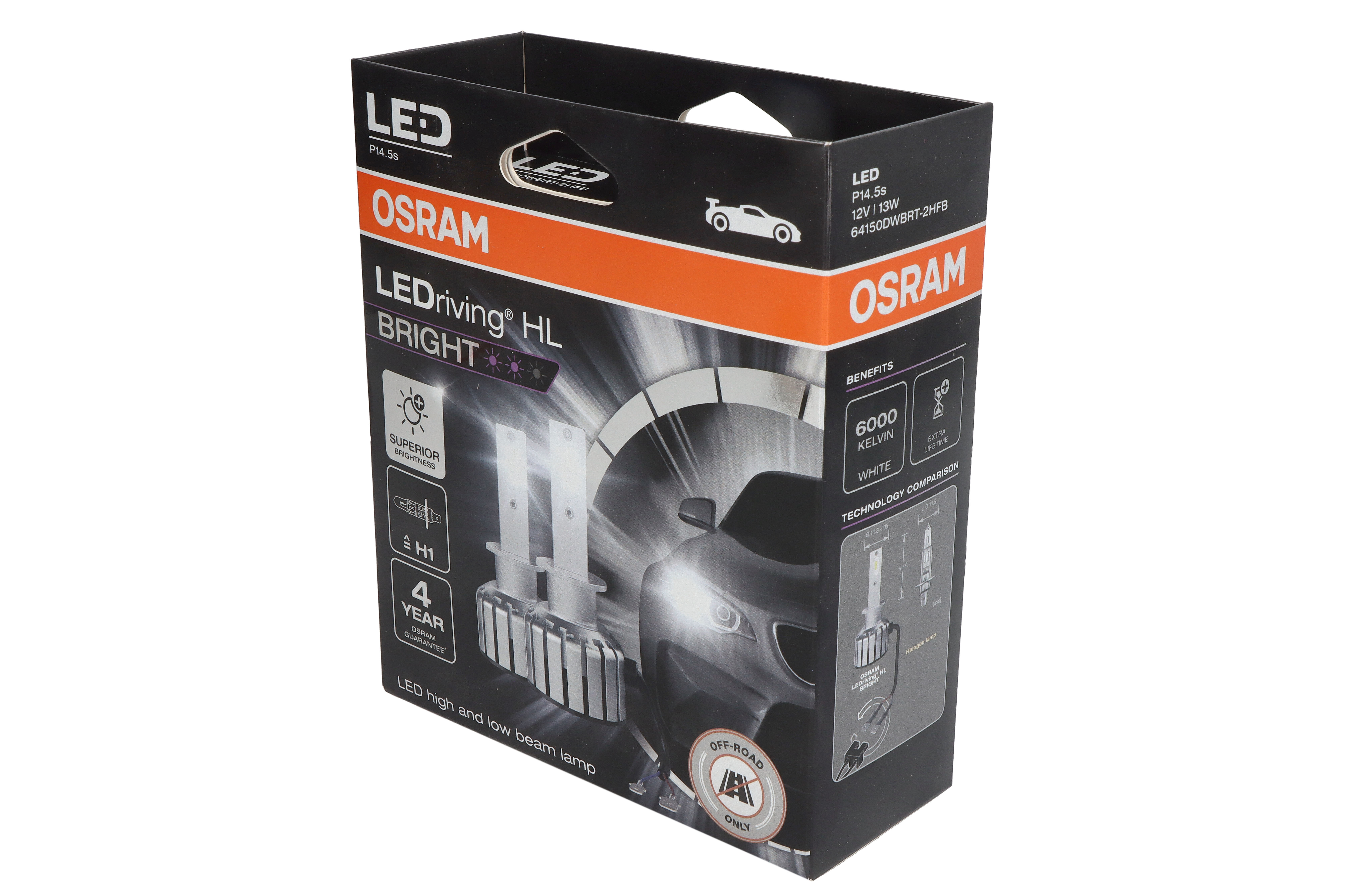 LED лампочка (Набір 2шт) LED 12В 13Вт P14,5S без гомологічного сертифікату LEDriving HL BRIGHT фото 2