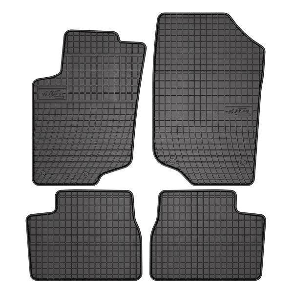 Set Covorase Auto Si Tavita Portbagaj PEUGEOT 207 (WA_, WC_) din 2006-2015, Cauciuc, Protectie Porbagaj, 4x Stickere auto cu PEUGEOT