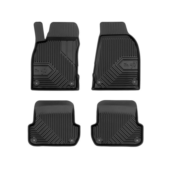 Set Covorase Auto Si Tavita Portbagaj AUDI A4 B7 Avant (8ED) din 2004-2008, Cauciuc, Protectie Porbagaj, 4x Stickere auto cu AUDI