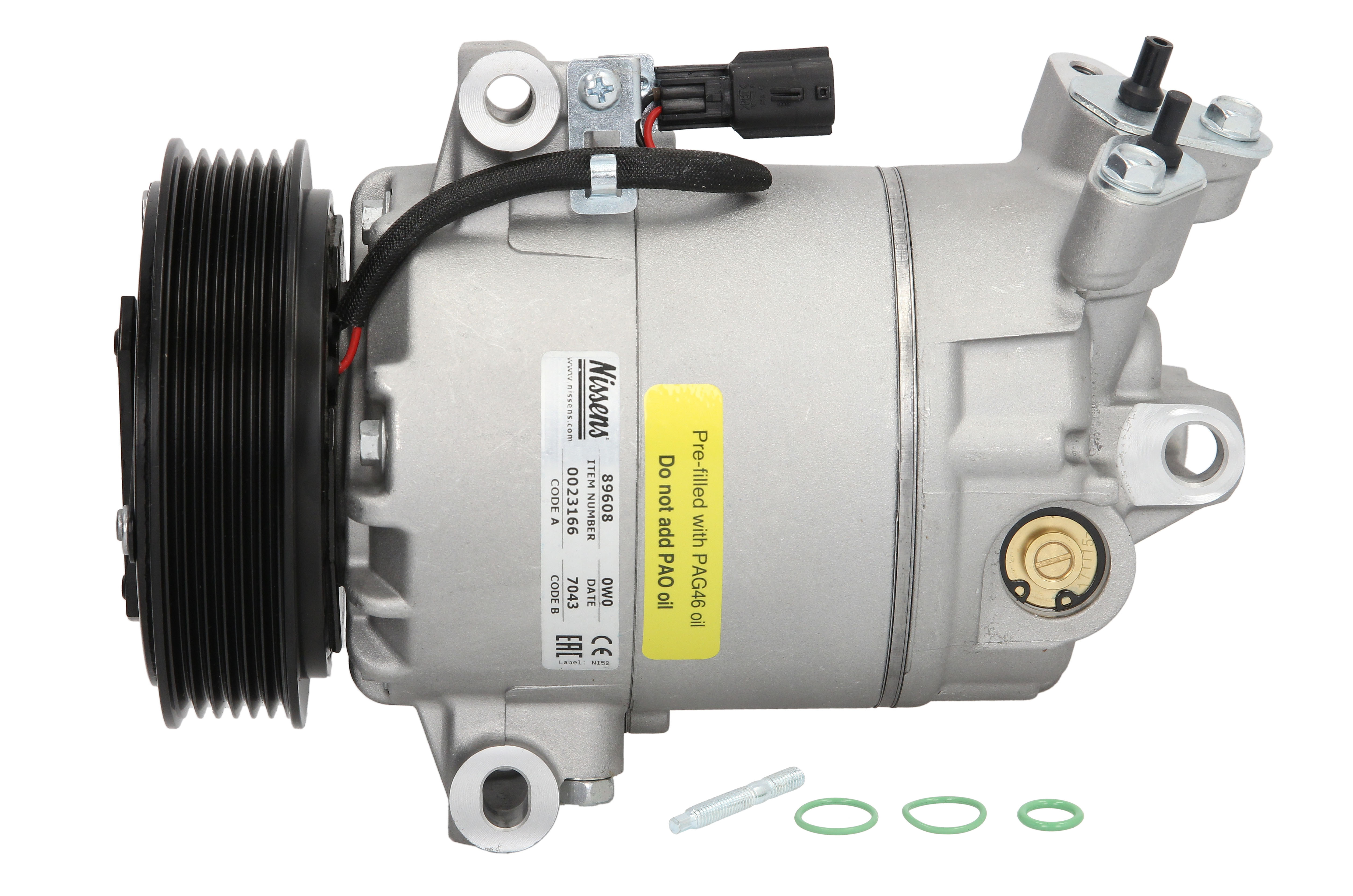 Компресор кондиціонера NISSAN QASHQAI (J10) (07-) 2.0 I 16V|RENAULT CLIO III (05-) 2.0 I NISSENS (89608) Nissens фото 3
