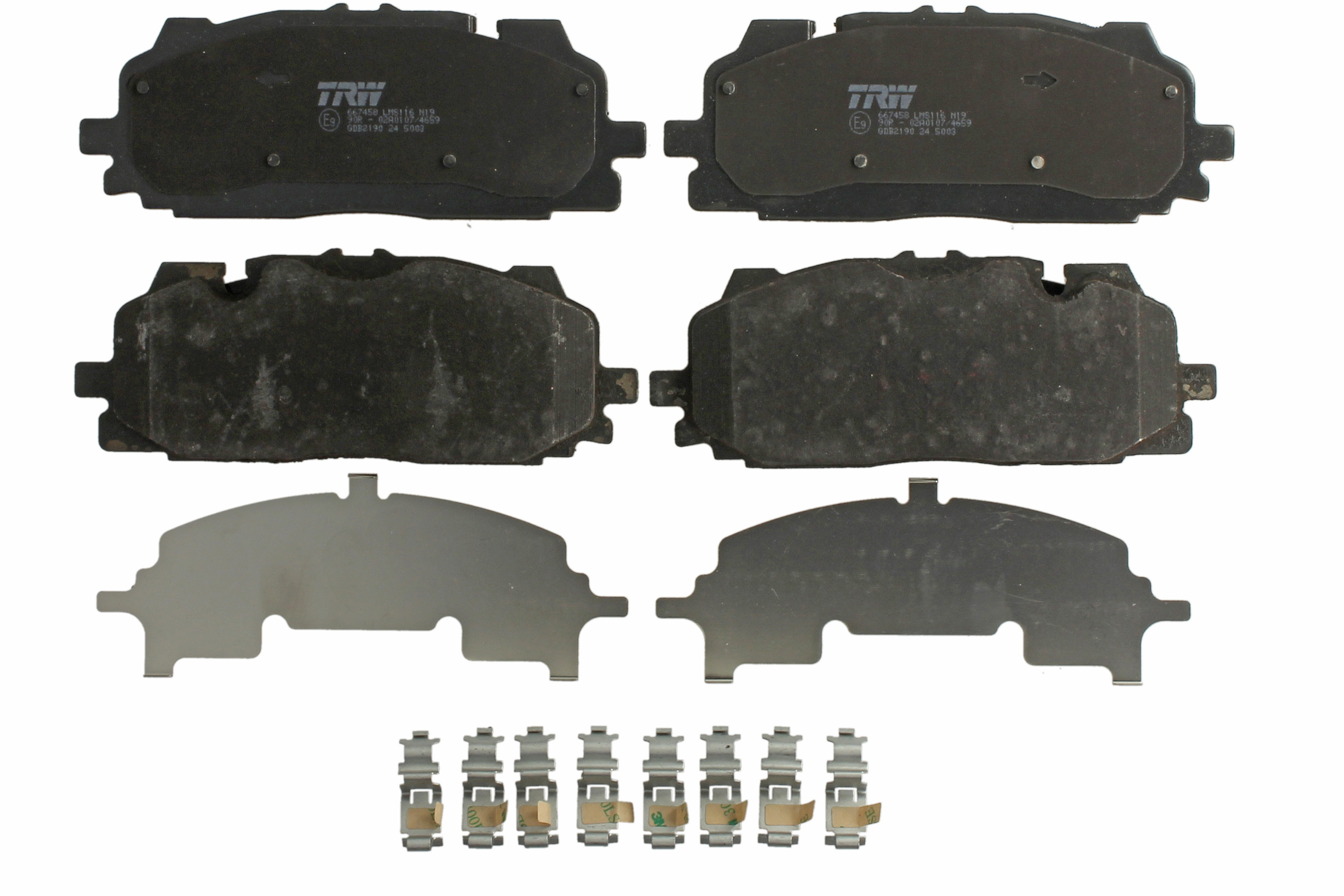 Комплект гальмівних колодок передн , AUDI A4 ALLROAD B9, A4 B9, A5, A6 ALLROAD C8, A6 C8, A7, A8 D5, E-TRON, Q3, Q5, Q7, Q8, Q8 E-TRON, BENTLEY BENTAYGA, VW TOUAREG 1.4-Electric 01.15-