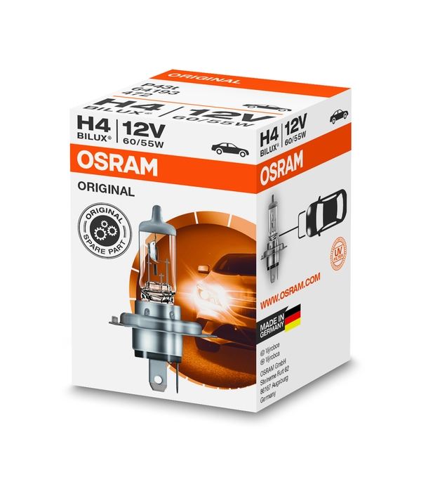 Автолампа галогенова 60/55W H4 12V 60/55W P43T/ORIGINAL LINE OSRAM (64193) osram фото 3