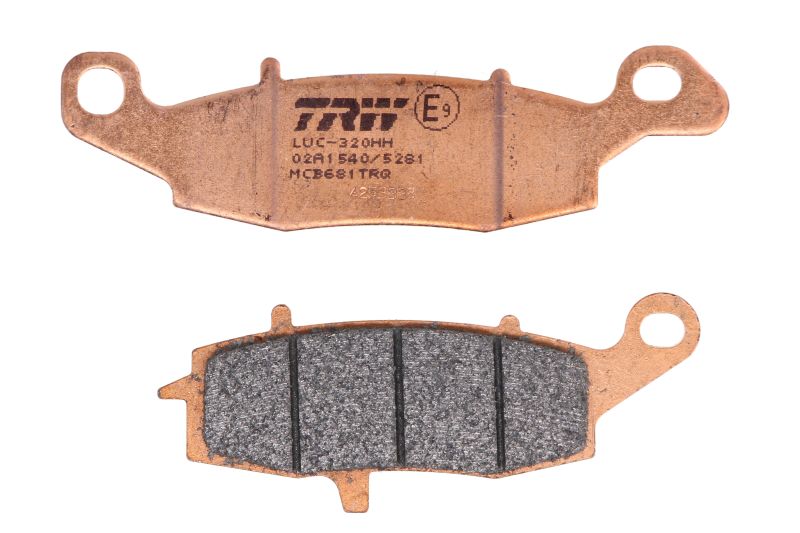 TRW MOTO sada brzdových destiček, kotoučová brzda KAWASAKI ER-6F 650 ABS 06-11, GPZ 1100 (ABS) 95-98, KLE 650 (VERSYS ABS) 07-14, KLV 1000 04-06, Z 750 S 05-06, ZR 750 (ZEPHYR), 1100 (ZEPHYR) 96-99, ZR-7 750 F, S 99-04, ZRX 400 96-97, SUZUKI DL 650A (V-ST