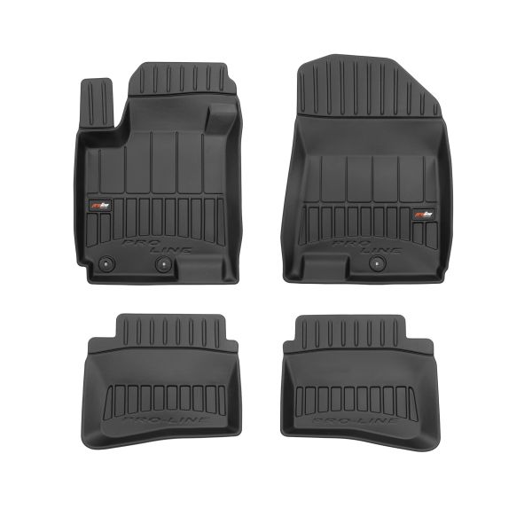 Set Covorase Auto Si Tavita Portbagaj HYUNDAI i20 II (GB, IB) din 2014-2021, Cauciuc, Protectie Porbagaj, 4x Stickere auto cu HYUNDAI