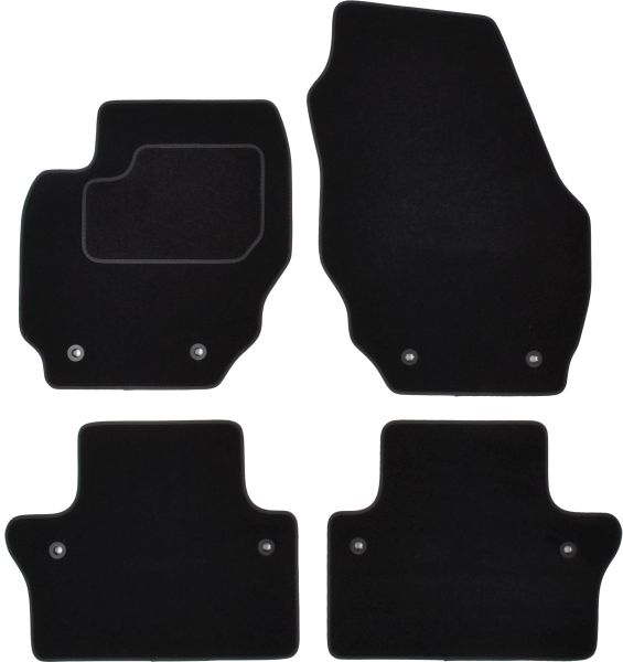 Set Covorase Auto Si Tavita Portbagaj VOLVO V70 III (135) din 2007-2016, Cauciuc, Protectie Porbagaj, 4x Stickere auto cu VOLVO