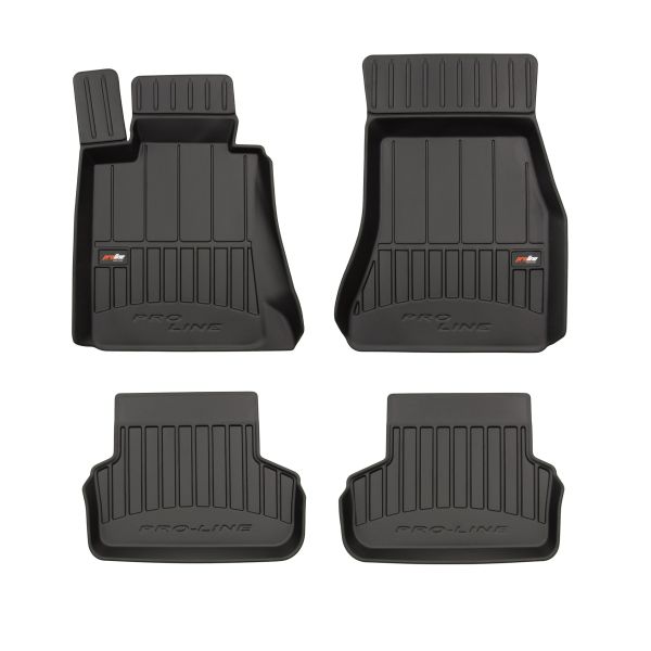 Set Covorase Auto Si Tavita Portbagaj BMW Seria 5 Touring (G31) din 2017-2022, Cauciuc, Protectie Porbagaj, 4x Stickere auto cu BMW