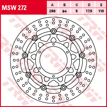 TRW ENGINE COMPONENT brzdový kotouč HONDA CBF 1000F, 600S, 1000, 600NA (ABS), 1000FA (ABS), 600SA (ABS), 1000A (ABS), 600N 04-16, CBR 300RA, 250RA (ABS), 250R 11-17, NSA 700 A DN-01 08-10 (B0080C3G2E)