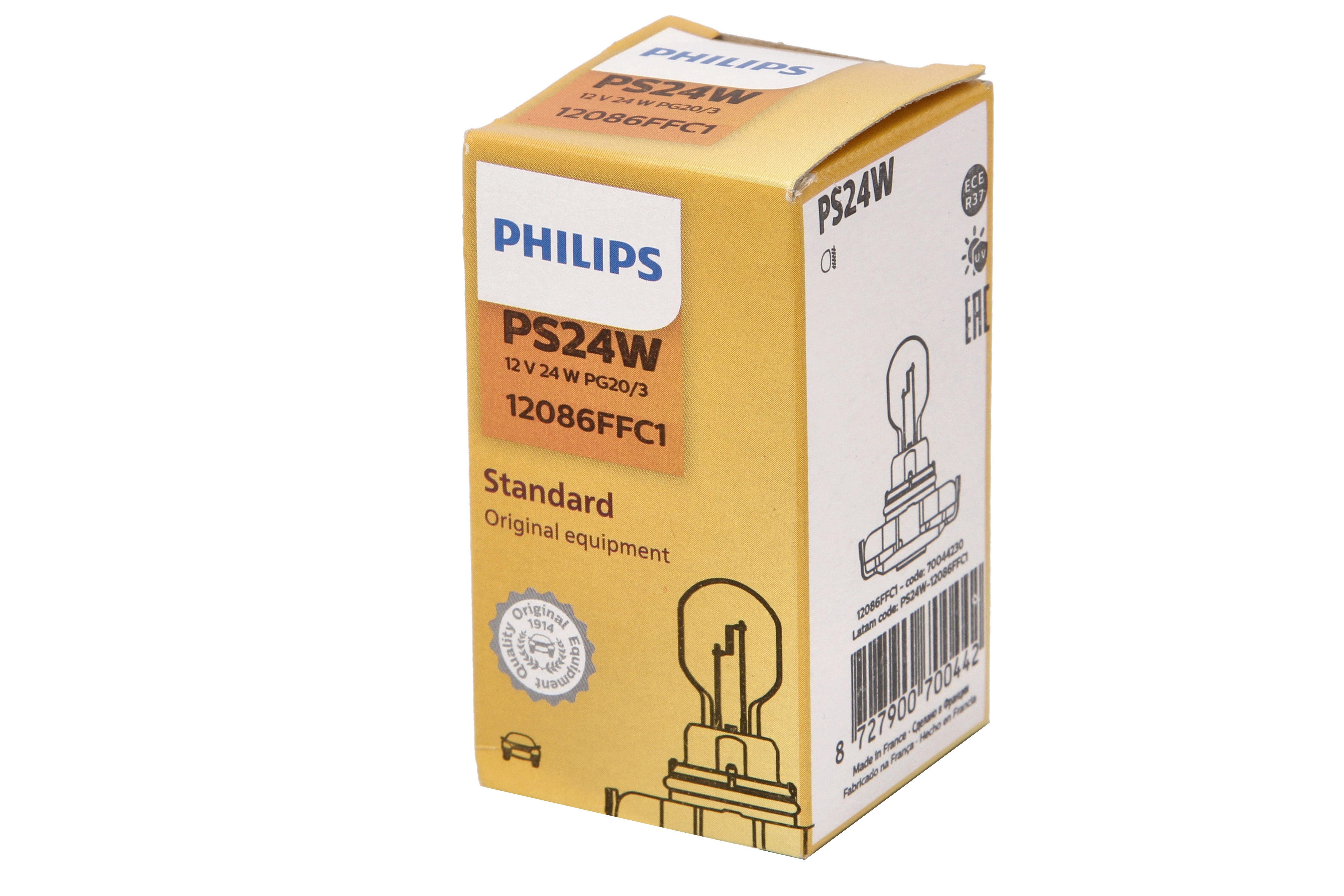 Автолампа 24W PS24W 12V 24W PG20/3/STANDARD PHILIPS (12086FFC1) Philips фото 5