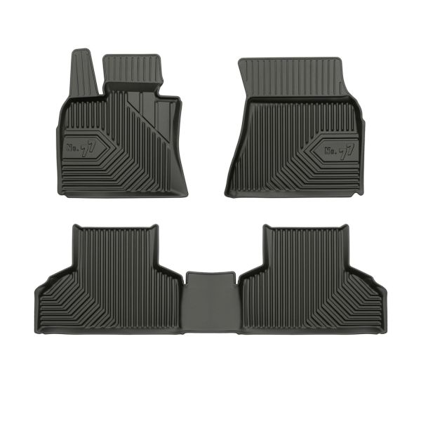 Set Covorase Auto Si Tavita Portbagaj BMW Seria X5 (F15, F85) din 2013-2018, Cauciuc, Protectie Porbagaj, 4x Stickere auto cu BMW