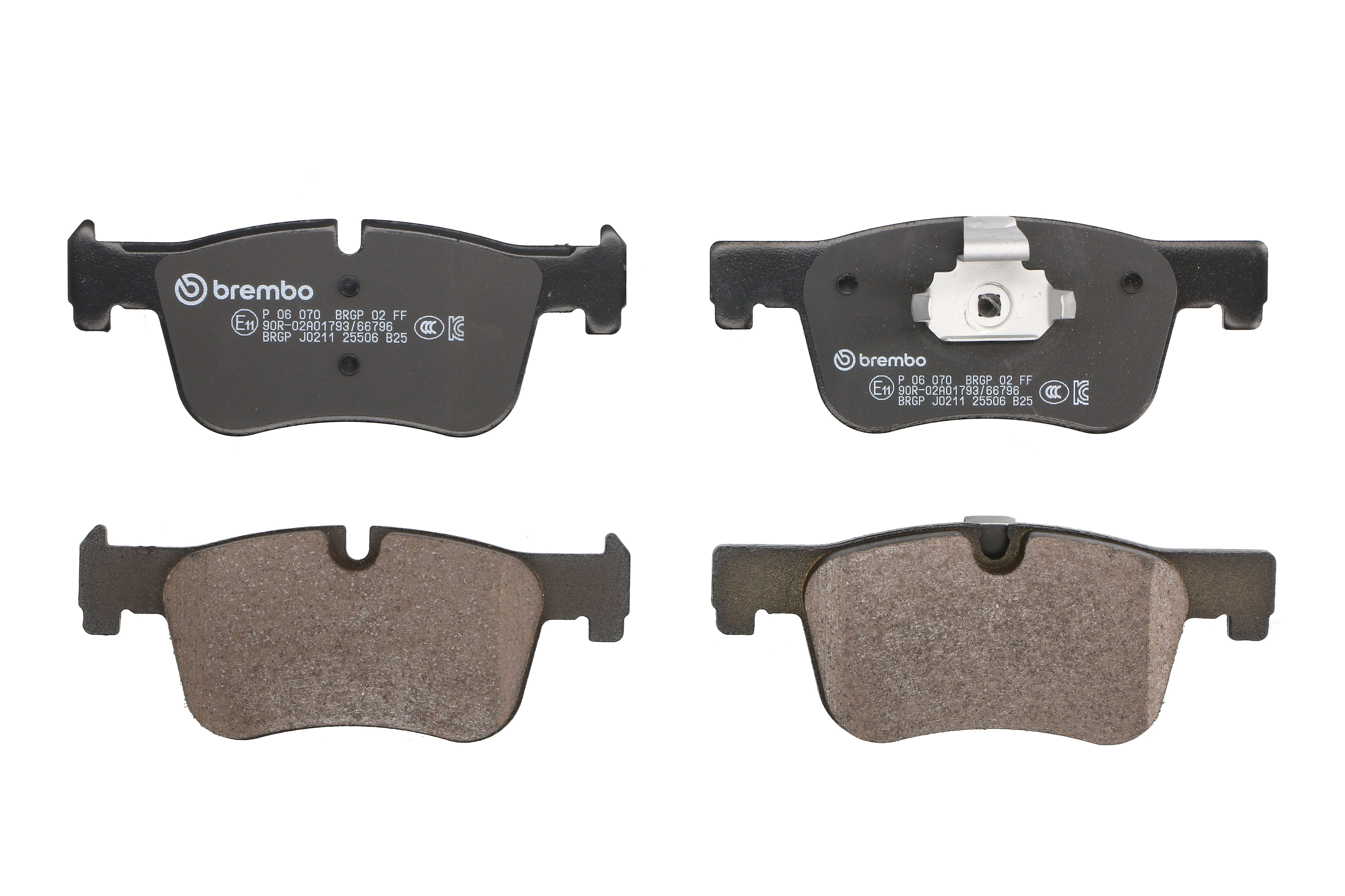 Колодки гальмівні дискові BMW 3 (F30, F80) 2.0 2011.11-2018.10 BREMBO (P06070) BREMBO фото 3